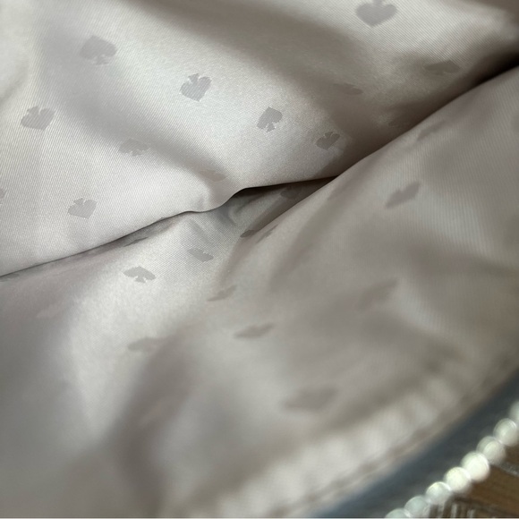 EUC $359 Kate Spade Jackson Medium Flap Shoulder Bag (Frosted Blue with Silver) - Picture 10 of 13